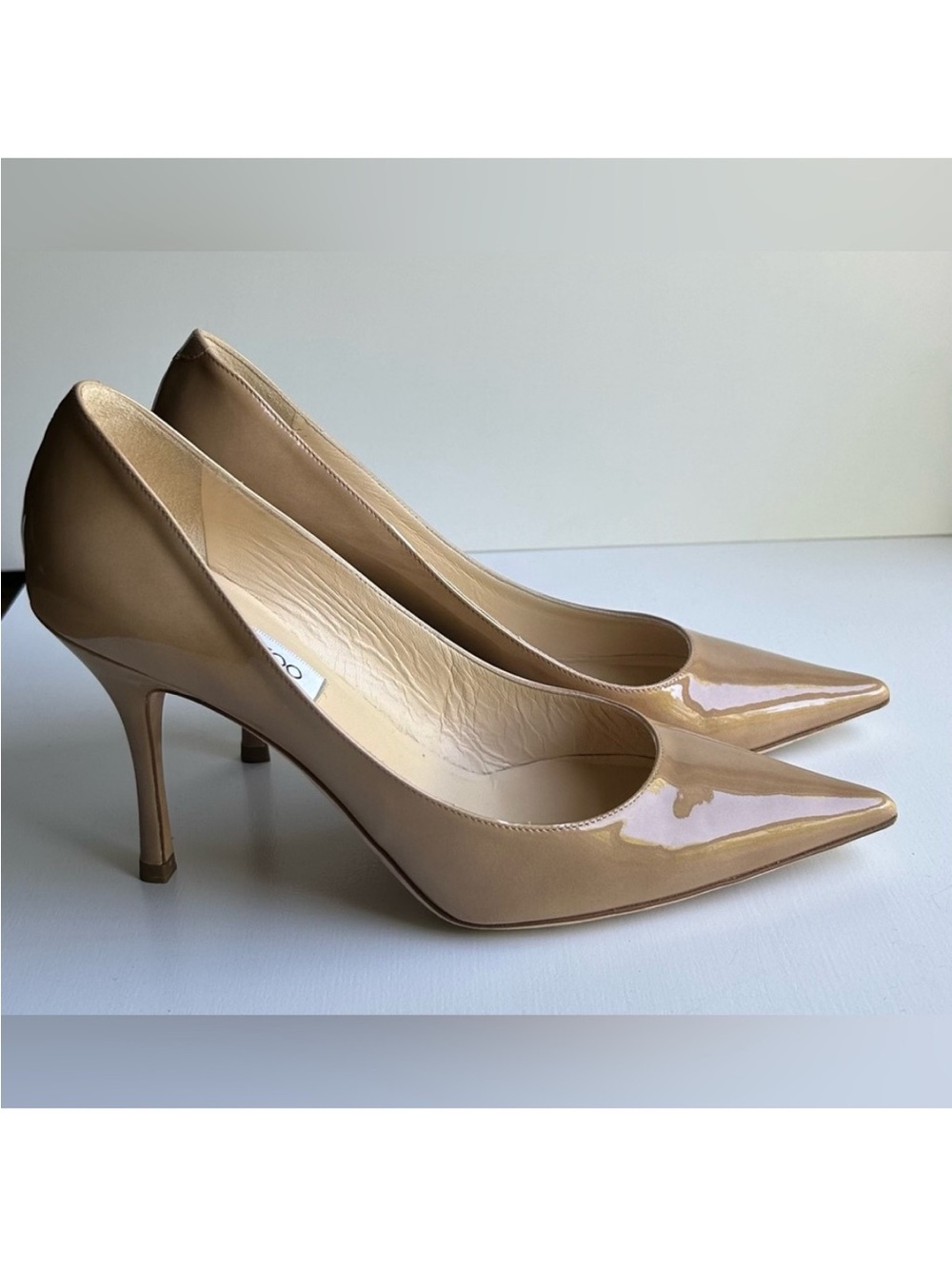 Jimmy Choo Patent Leather Nude Pumps Size 40 (US 9-9.5), 3” heels - Picture 2 of 10